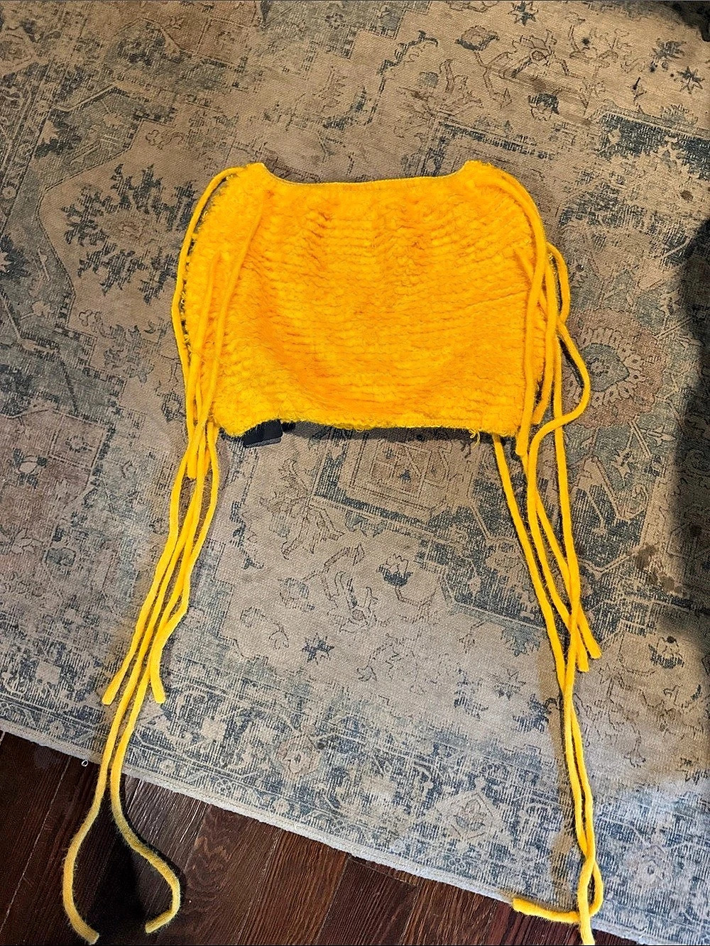 SUMWON Knit Wrap in Yellow NWT